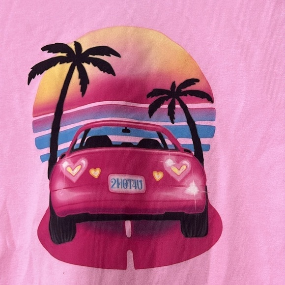 Brand New Sugar thrillz Y2K Barbie 2hot4u baby tee bubble gum pink plus size 1X - Picture 2 of 5